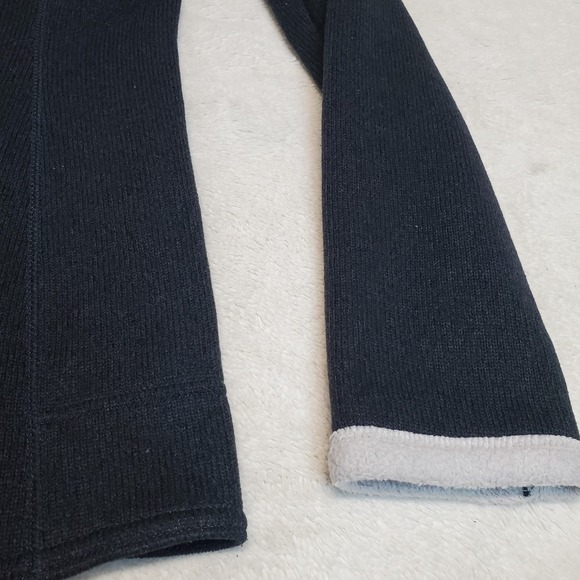 The North Face Gray Knit Cozy Casual Fleece Lined Full Zip Hoodie Jacket Large - Picture 3 of 9